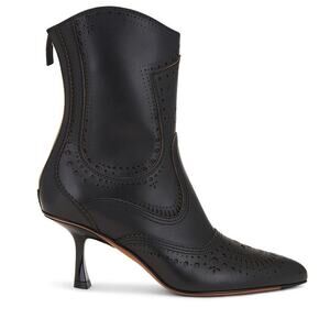 Zimmermann Eliot Leather Ankle Boots 65 Brogue Western Italy Made Black Size 6.5